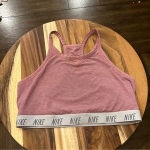 Nike Sports Bra Racer Back Heathered Pink Women's XL